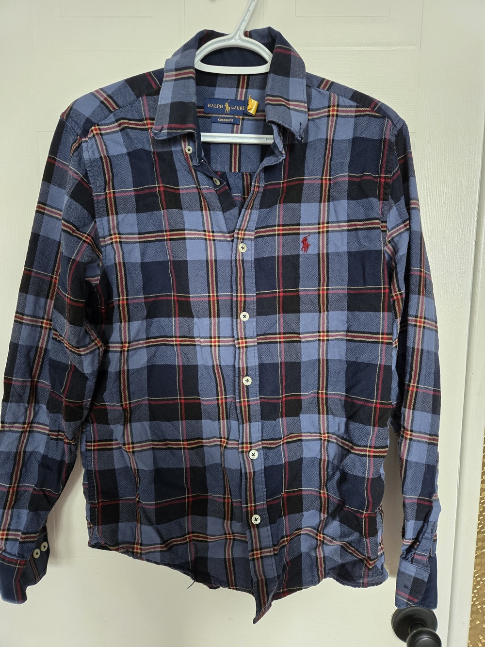 Ralph Lauren Men’s Blue Plaid Button-Down Shirt